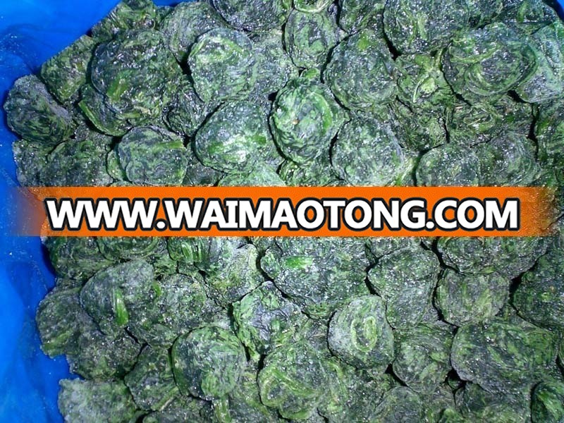 Hot sale high quality frozen IQF frozen spinach ball grounded