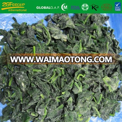 health delicious chinese organic IQF frozen fresh chopped spinach have a good sale in carton