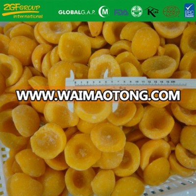 fresh IQF Grade A frozen yellow peach halves peeled